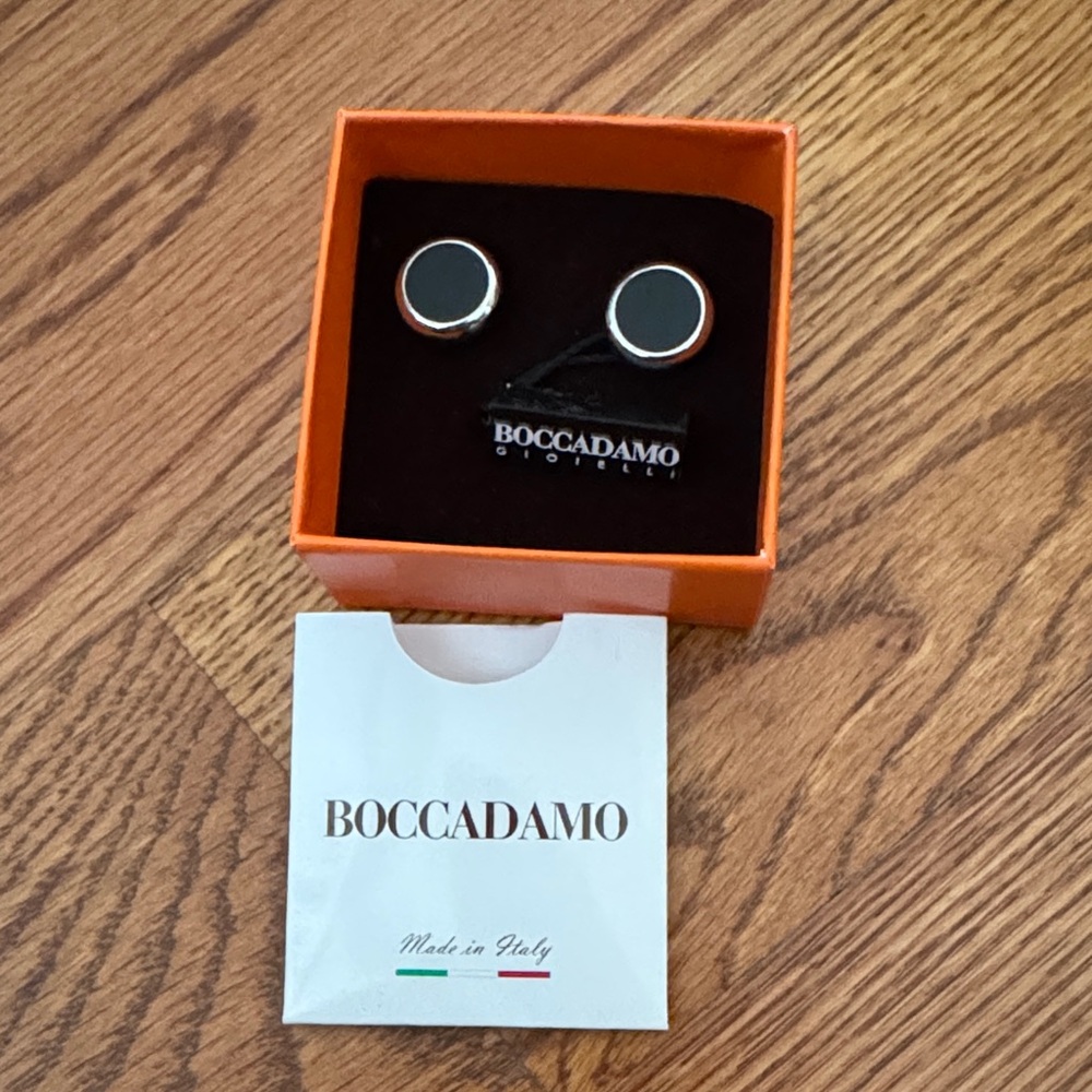 Silver and Black Cufflinks